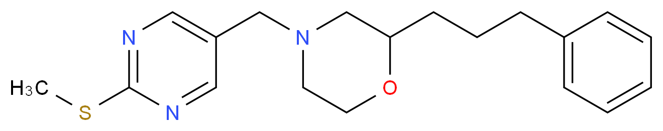 4-{[2-(methylthio)-5-pyrimidinyl]methyl}-2-(3-phenylpropyl)morpholine_Molecular_structure_CAS_)