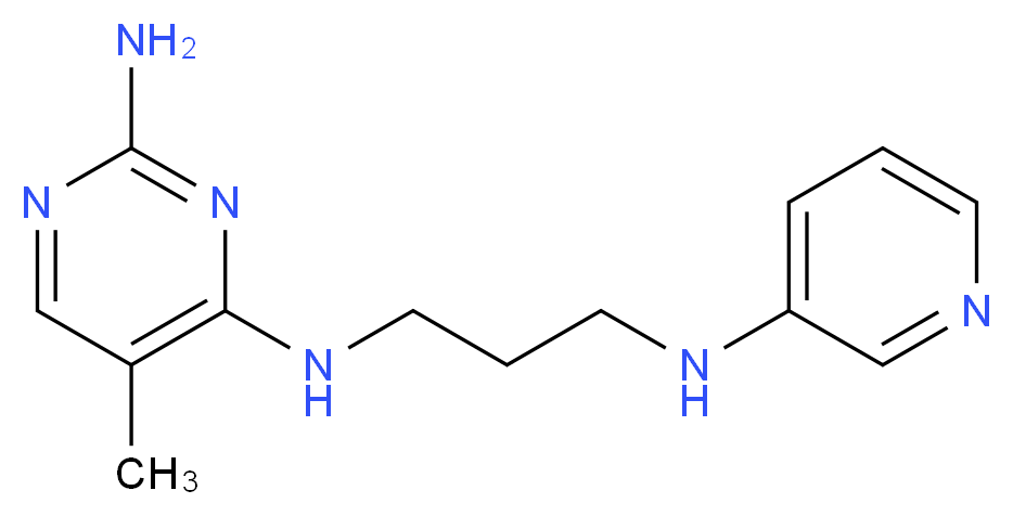 5-methyl-N~4~-[3-(pyridin-3-ylamino)propyl]pyrimidine-2,4-diamine_Molecular_structure_CAS_)