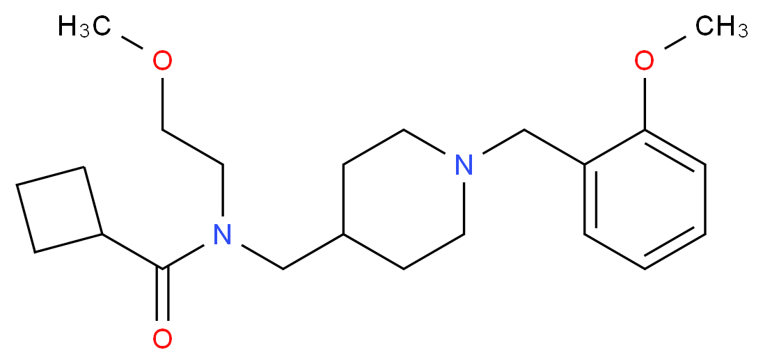 N-{[1-(2-methoxybenzyl)-4-piperidinyl]methyl}-N-(2-methoxyethyl)cyclobutanecarboxamide_Molecular_structure_CAS_)