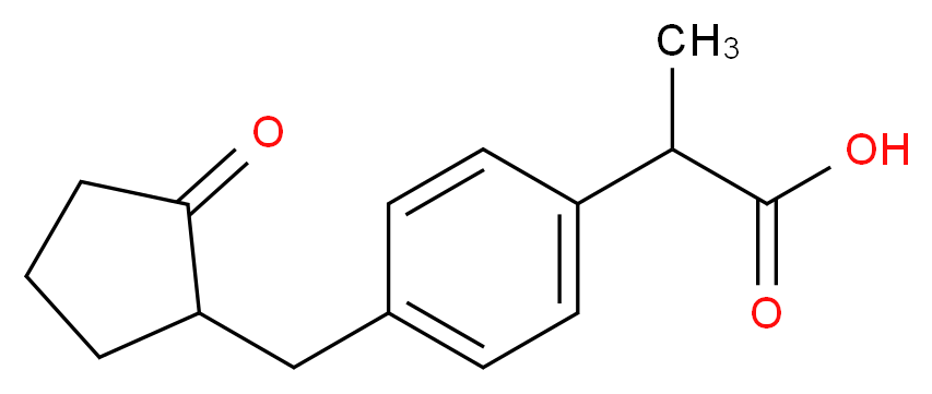 2-(4-((2-Oxocyclopentyl)methyl)phenyl)propanoic acid_Molecular_structure_CAS_68767-14-6)