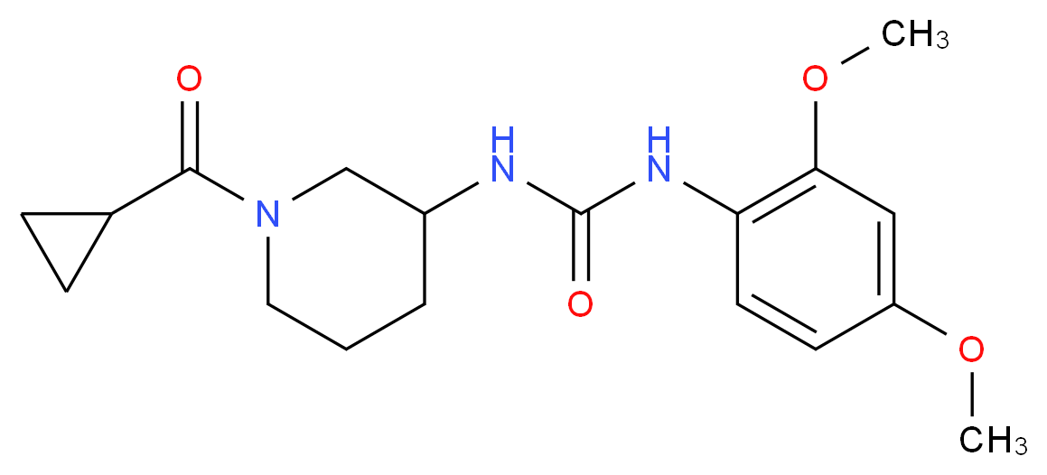 N-[1-(cyclopropylcarbonyl)piperidin-3-yl]-N'-(2,4-dimethoxyphenyl)urea_Molecular_structure_CAS_)