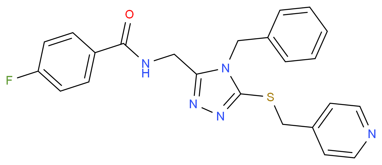 N-({4-benzyl-5-[(4-pyridinylmethyl)thio]-4H-1,2,4-triazol-3-yl}methyl)-4-fluorobenzamide_Molecular_structure_CAS_)