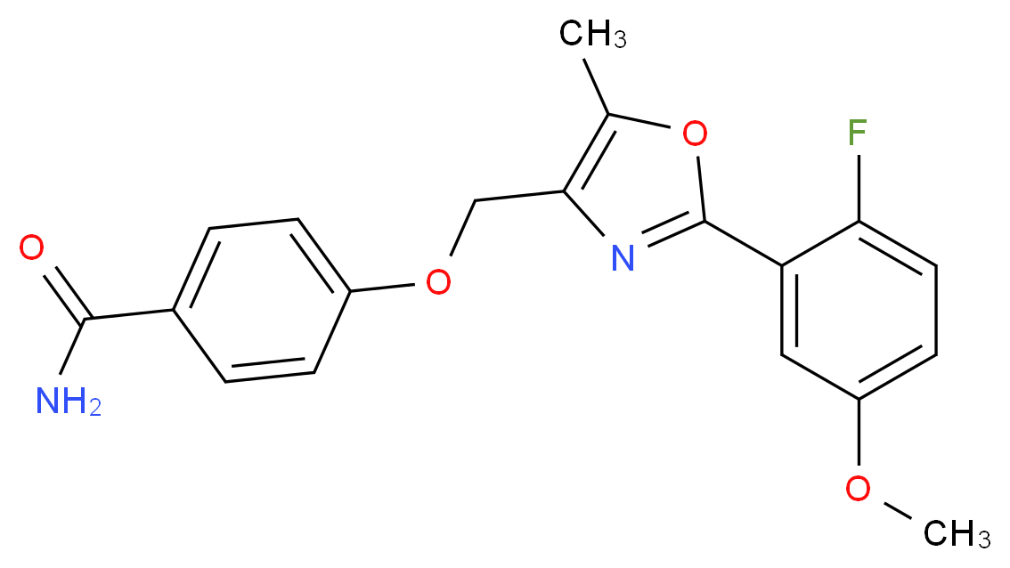 4-{[2-(2-fluoro-5-methoxyphenyl)-5-methyl-1,3-oxazol-4-yl]methoxy}benzamide_Molecular_structure_CAS_)