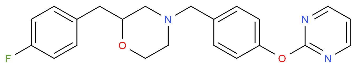 2-(4-fluorobenzyl)-4-[4-(2-pyrimidinyloxy)benzyl]morpholine_Molecular_structure_CAS_)