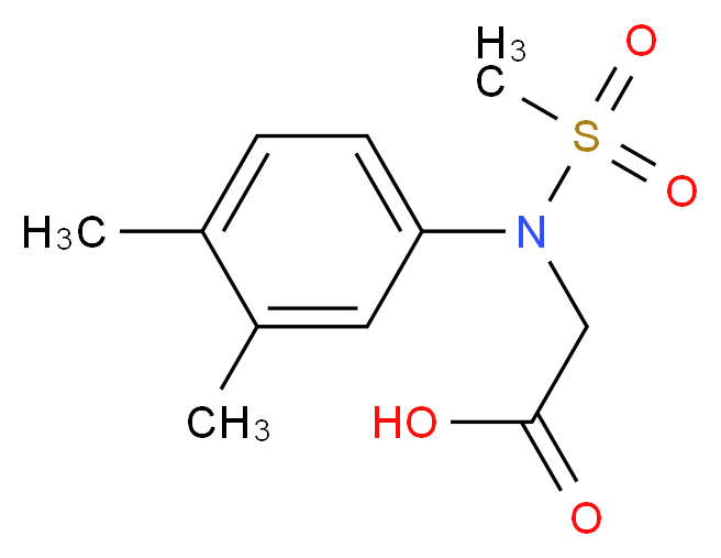 N-(3,4-Dimethylphenyl)-N-(methylsulfonyl)-glycine_Molecular_structure_CAS_)