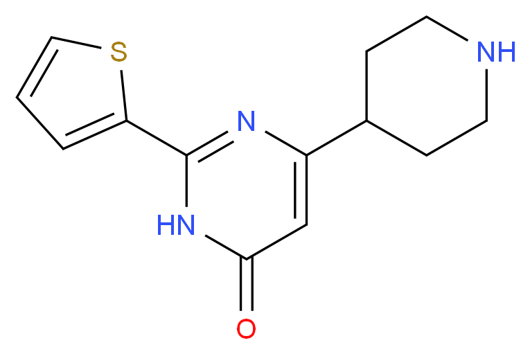 6-piperidin-4-yl-2-(2-thienyl)pyrimidin-4(3H)-one_Molecular_structure_CAS_)