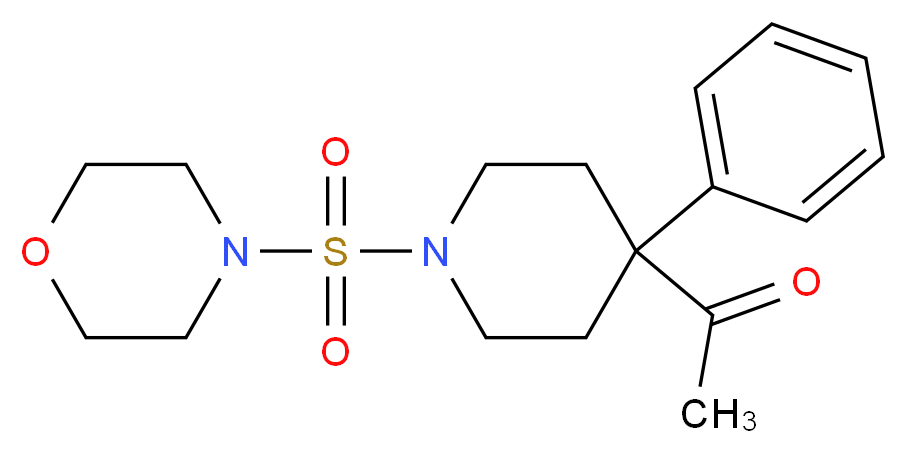 1-[1-(4-morpholinylsulfonyl)-4-phenyl-4-piperidinyl]ethanone_Molecular_structure_CAS_)