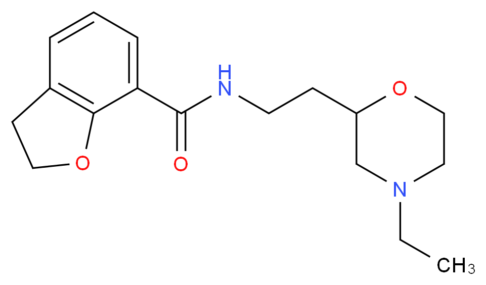 N-[2-(4-ethylmorpholin-2-yl)ethyl]-2,3-dihydro-1-benzofuran-7-carboxamide_Molecular_structure_CAS_)