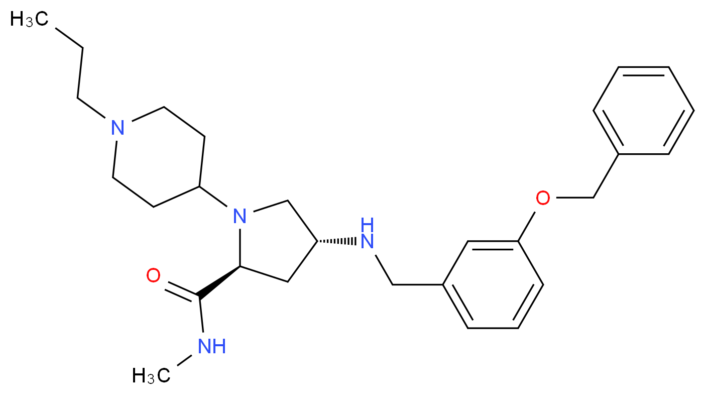 (4R)-4-{[3-(benzyloxy)benzyl]amino}-N-methyl-1-(1-propyl-4-piperidinyl)-L-prolinamide_Molecular_structure_CAS_)