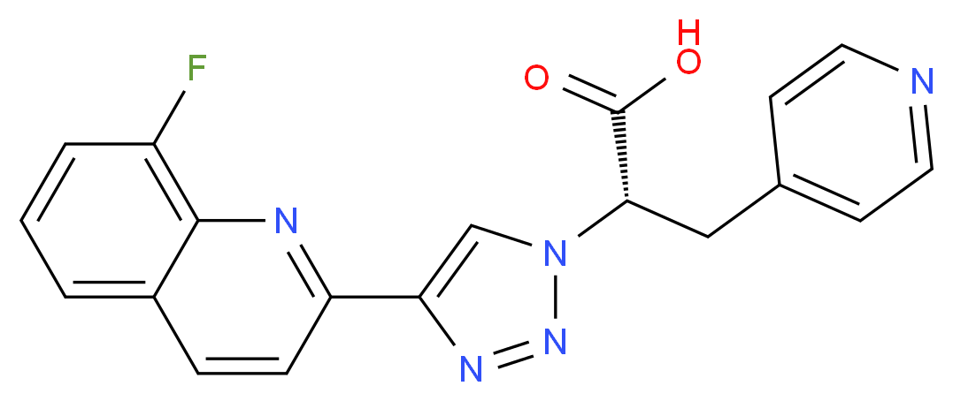 (2S)-2-[4-(8-fluoroquinolin-2-yl)-1H-1,2,3-triazol-1-yl]-3-pyridin-4-ylpropanoic acid_Molecular_structure_CAS_)