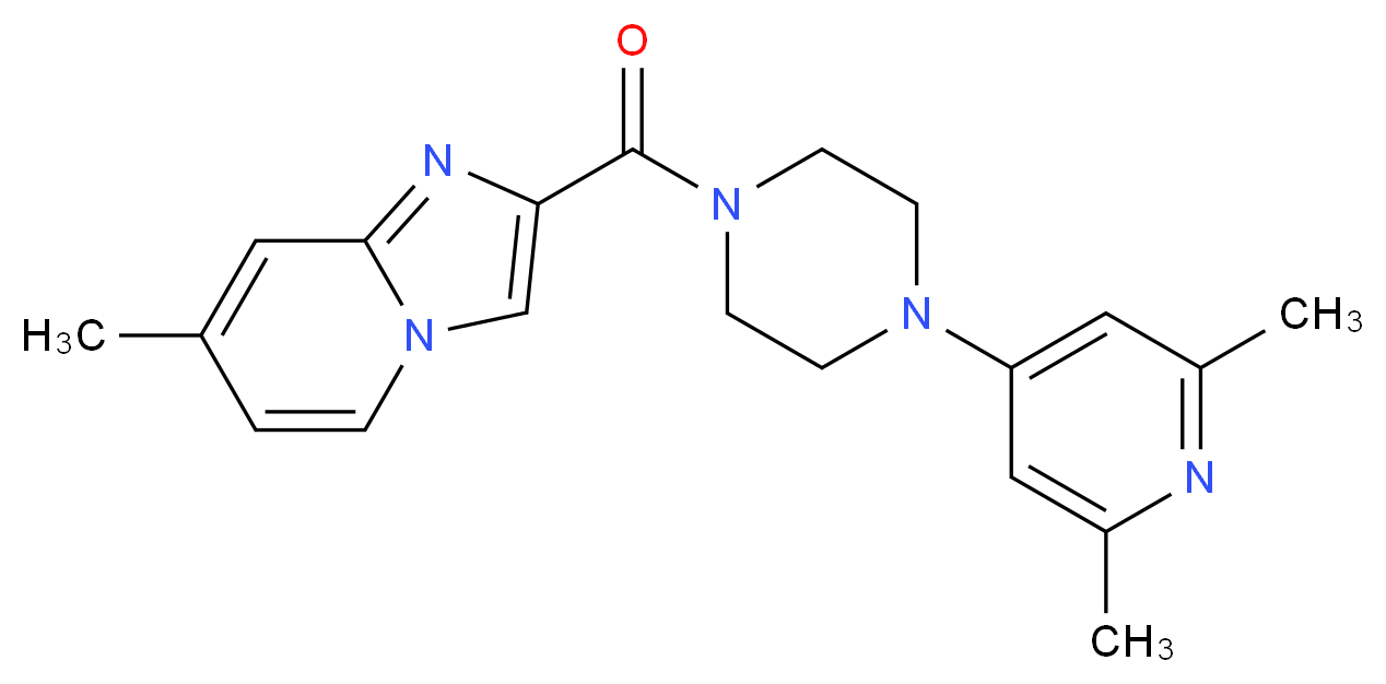 2-{[4-(2,6-dimethyl-4-pyridinyl)-1-piperazinyl]carbonyl}-7-methylimidazo[1,2-a]pyridine_Molecular_structure_CAS_)