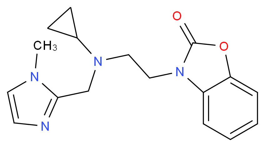 3-(2-{cyclopropyl[(1-methyl-1H-imidazol-2-yl)methyl]amino}ethyl)-1,3-benzoxazol-2(3H)-one_Molecular_structure_CAS_)