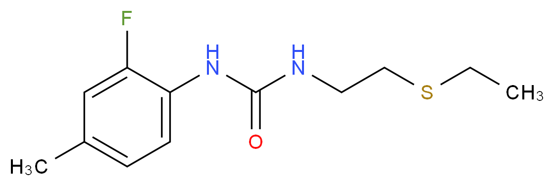 N-[2-(ethylthio)ethyl]-N'-(2-fluoro-4-methylphenyl)urea_Molecular_structure_CAS_)