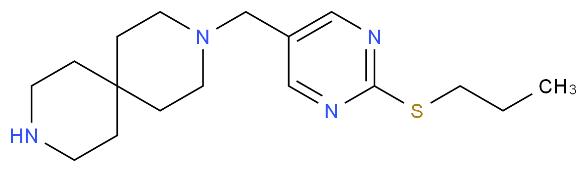 3-{[2-(propylthio)pyrimidin-5-yl]methyl}-3,9-diazaspiro[5.5]undecane_Molecular_structure_CAS_)