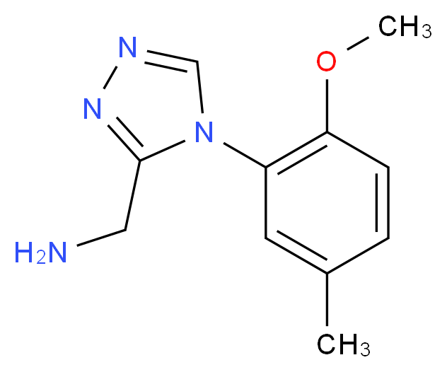 1-[4-(2-methoxy-5-methylphenyl)-4H-1,2,4-triazol-3-yl]methanamine_Molecular_structure_CAS_)