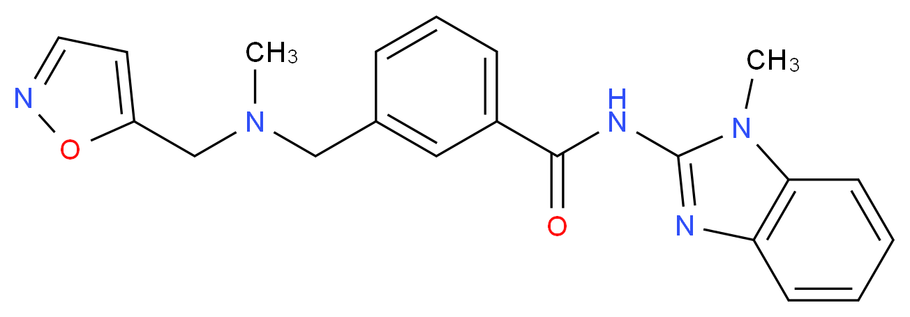 3-{[(isoxazol-5-ylmethyl)(methyl)amino]methyl}-N-(1-methyl-1H-benzimidazol-2-yl)benzamide_Molecular_structure_CAS_)