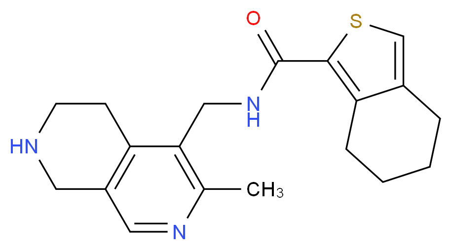 N-[(3-methyl-5,6,7,8-tetrahydro-2,7-naphthyridin-4-yl)methyl]-4,5,6,7-tetrahydro-2-benzothiophene-1-carboxamide_Molecular_structure_CAS_)