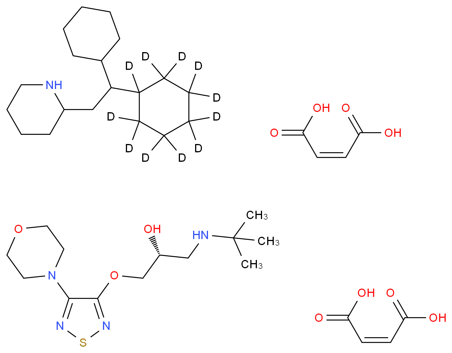 Perhexiline-d11 Maleate(Mixture of Diastereomers)_Molecular_structure_CAS_)