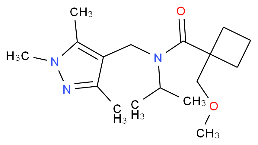 N-isopropyl-1-(methoxymethyl)-N-[(1,3,5-trimethyl-1H-pyrazol-4-yl)methyl]cyclobutanecarboxamide_Molecular_structure_CAS_)