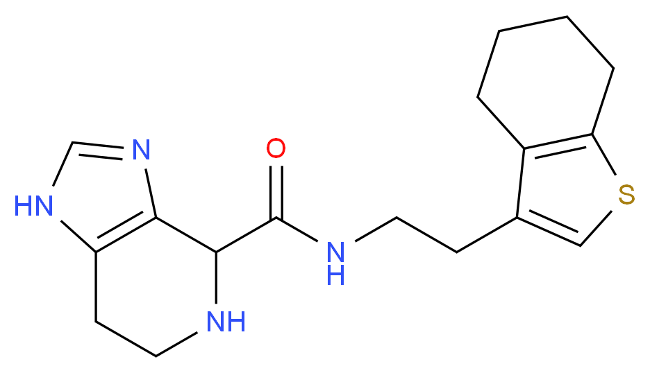 N-[2-(4,5,6,7-tetrahydro-1-benzothien-3-yl)ethyl]-4,5,6,7-tetrahydro-1H-imidazo[4,5-c]pyridine-4-carboxamide_Molecular_structure_CAS_)