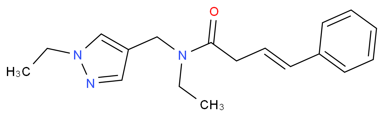 (3E)-N-ethyl-N-[(1-ethyl-1H-pyrazol-4-yl)methyl]-4-phenylbut-3-enamide_Molecular_structure_CAS_)