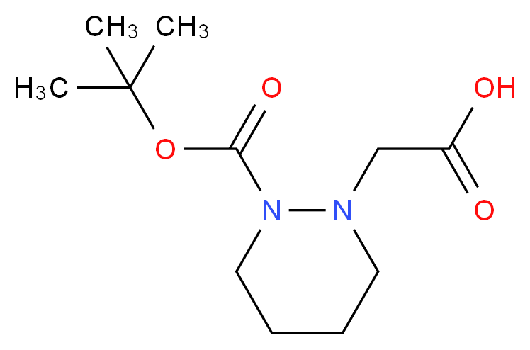 (Tetrahydro-2H-pyridazin-1-yl)acetic acid, N2-BOC protected_Molecular_structure_CAS_)