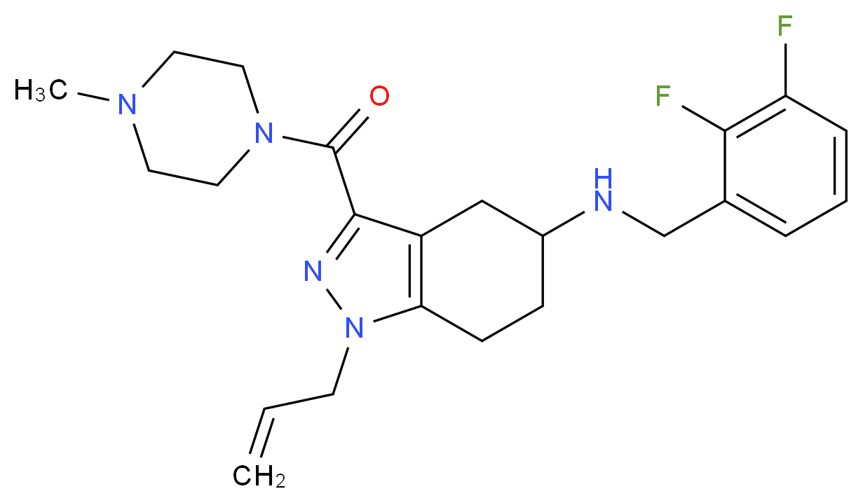 1-allyl-N-(2,3-difluorobenzyl)-3-[(4-methyl-1-piperazinyl)carbonyl]-4,5,6,7-tetrahydro-1H-indazol-5-amine_Molecular_structure_CAS_)