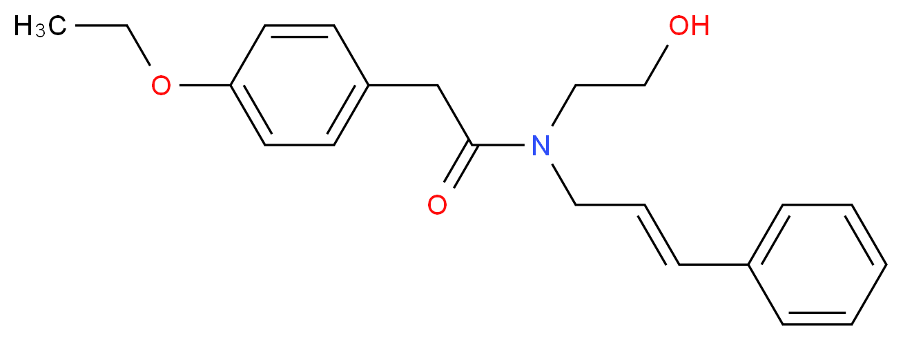 2-(4-ethoxyphenyl)-N-(2-hydroxyethyl)-N-[(2E)-3-phenylprop-2-en-1-yl]acetamide_Molecular_structure_CAS_)