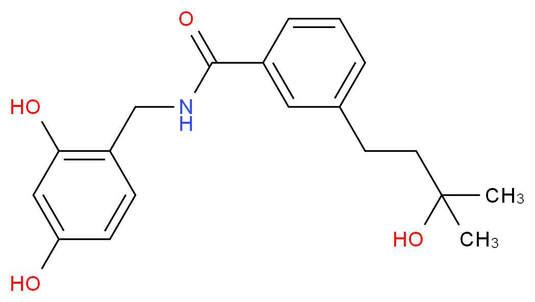 N-(2,4-dihydroxybenzyl)-3-(3-hydroxy-3-methylbutyl)benzamide_Molecular_structure_CAS_)