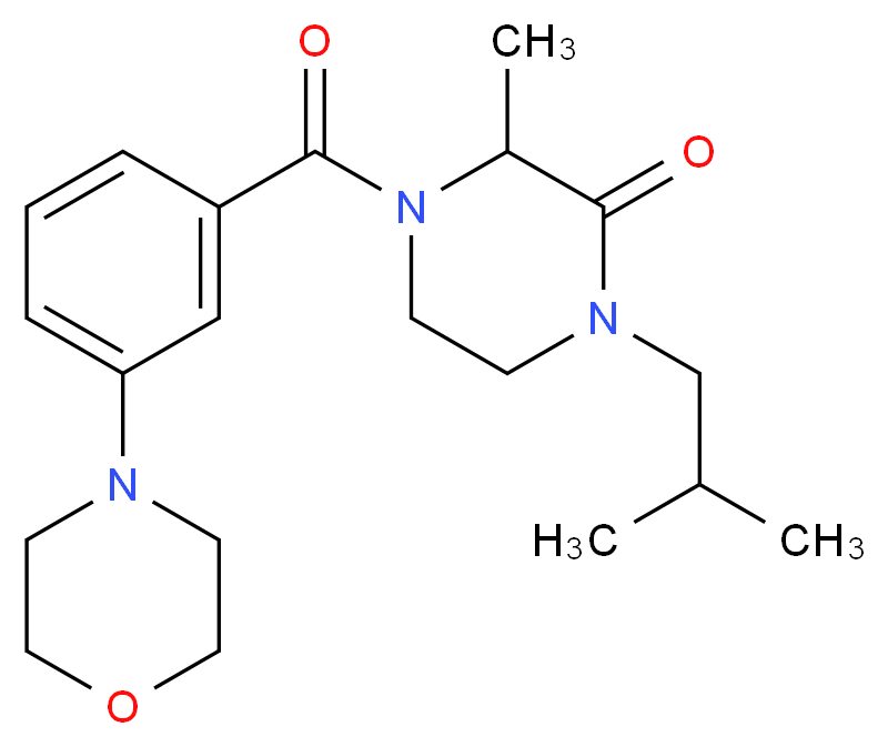 1-isobutyl-3-methyl-4-[3-(4-morpholinyl)benzoyl]-2-piperazinone_Molecular_structure_CAS_)
