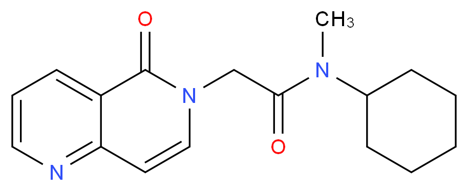 N-cyclohexyl-N-methyl-2-(5-oxo-1,6-naphthyridin-6(5H)-yl)acetamide_Molecular_structure_CAS_)