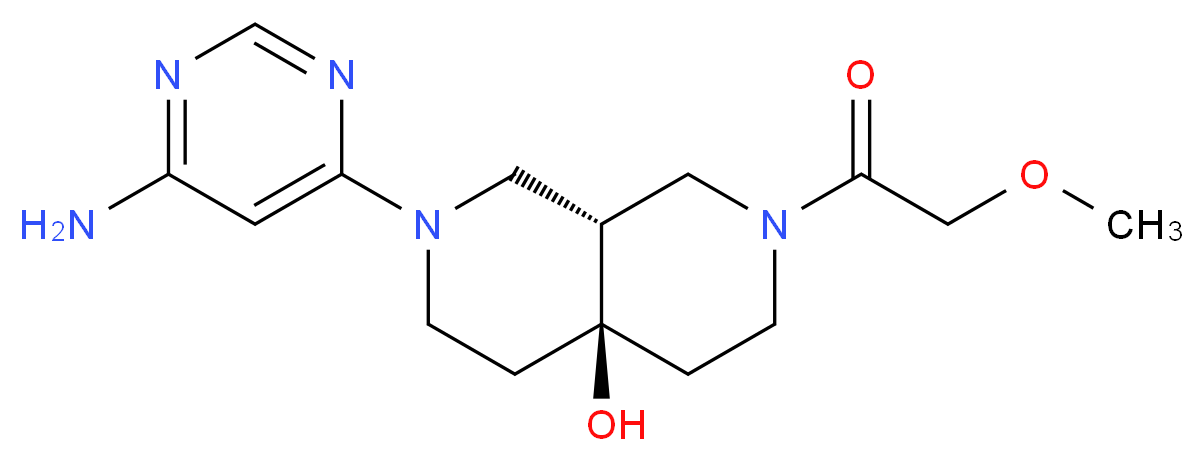 (4aR*,8aR*)-2-(6-aminopyrimidin-4-yl)-7-(methoxyacetyl)octahydro-2,7-naphthyridin-4a(2H)-ol_Molecular_structure_CAS_)
