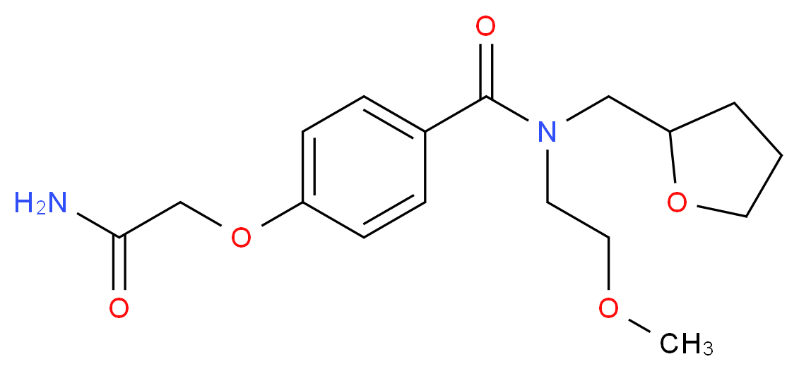 4-(2-amino-2-oxoethoxy)-N-(2-methoxyethyl)-N-(tetrahydrofuran-2-ylmethyl)benzamide_Molecular_structure_CAS_)
