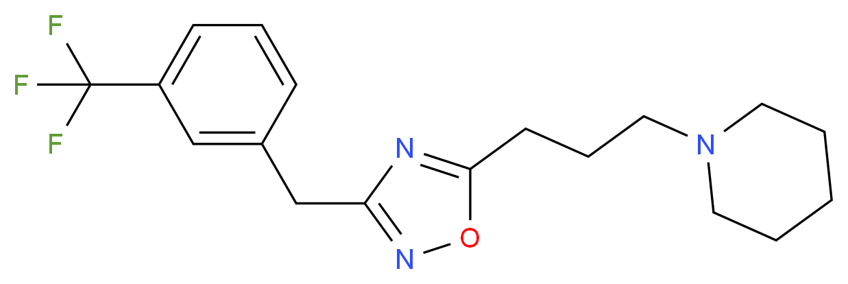 1-(3-{3-[3-(trifluoromethyl)benzyl]-1,2,4-oxadiazol-5-yl}propyl)piperidine_Molecular_structure_CAS_)