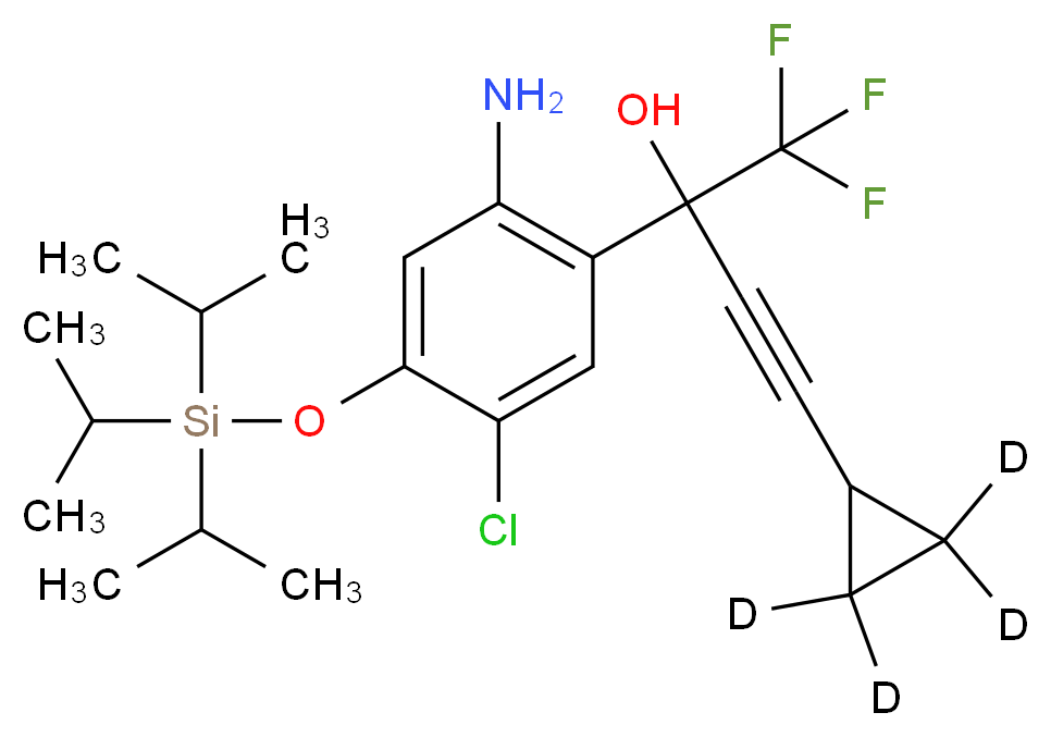 2-Amino-5-chloro-α-(cyclopropyl-d4-ethynyl)-4-isopropylsilyloxy-α-(trifluoromethyl)benzenemethanol_Molecular_structure_CAS_1216572-03-0)