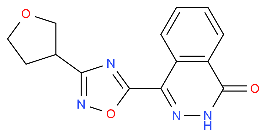 4-[3-(tetrahydrofuran-3-yl)-1,2,4-oxadiazol-5-yl]phthalazin-1(2H)-one_Molecular_structure_CAS_)