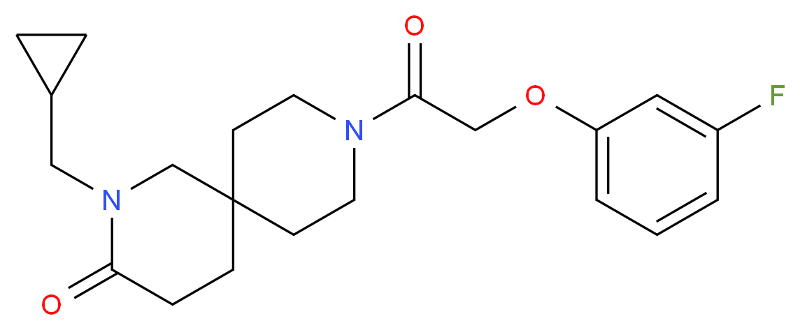 2-(cyclopropylmethyl)-9-[(3-fluorophenoxy)acetyl]-2,9-diazaspiro[5.5]undecan-3-one_Molecular_structure_CAS_)
