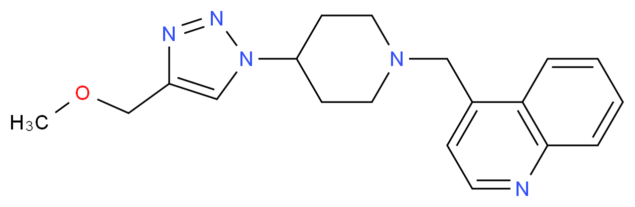 4-({4-[4-(methoxymethyl)-1H-1,2,3-triazol-1-yl]-1-piperidinyl}methyl)quinoline_Molecular_structure_CAS_)
