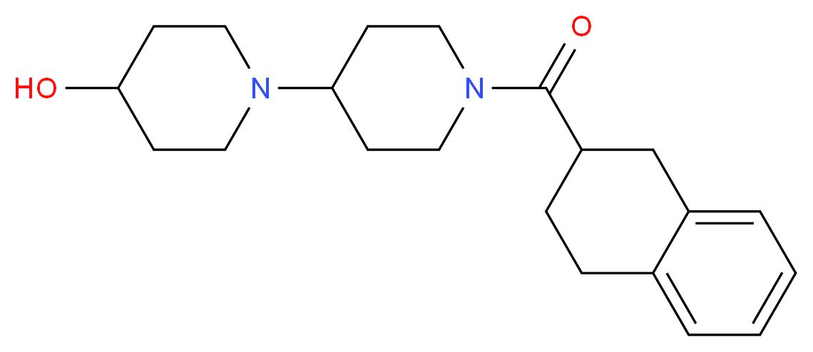 1'-(1,2,3,4-tetrahydro-2-naphthalenylcarbonyl)-1,4'-bipiperidin-4-ol_Molecular_structure_CAS_)