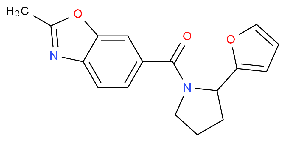 6-{[2-(2-furyl)pyrrolidin-1-yl]carbonyl}-2-methyl-1,3-benzoxazole_Molecular_structure_CAS_)
