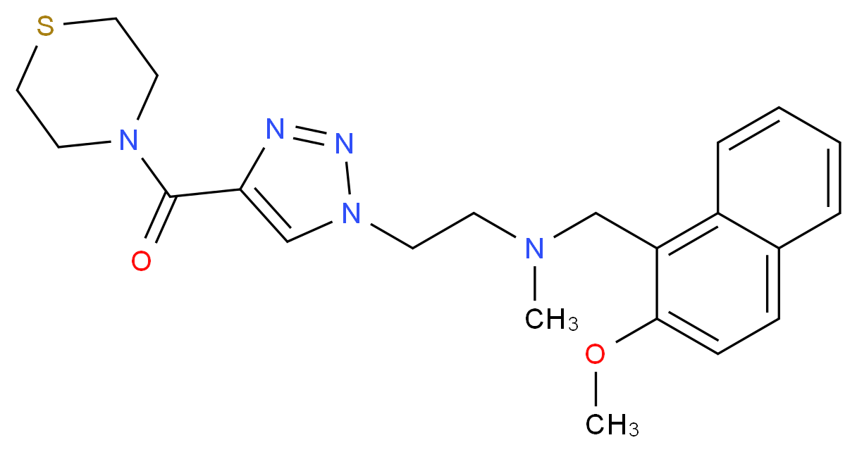 N-[(2-methoxy-1-naphthyl)methyl]-N-methyl-2-[4-(4-thiomorpholinylcarbonyl)-1H-1,2,3-triazol-1-yl]ethanamine_Molecular_structure_CAS_)
