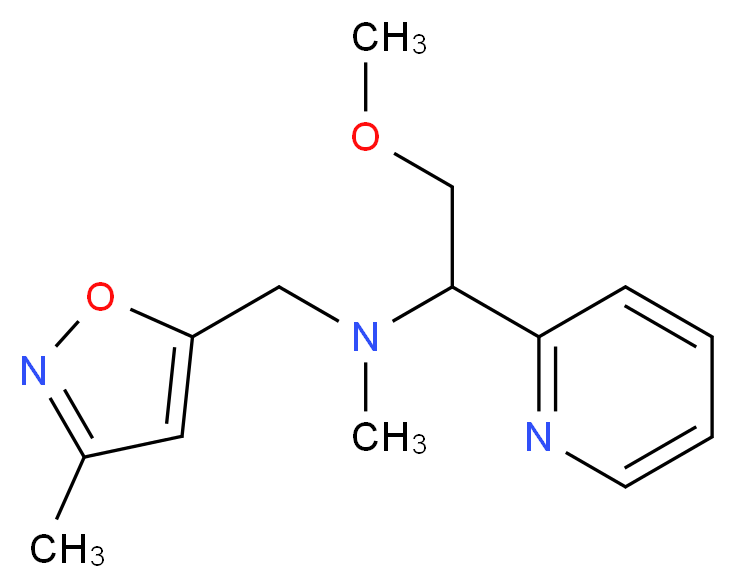 (2-methoxy-1-pyridin-2-ylethyl)methyl[(3-methylisoxazol-5-yl)methyl]amine_Molecular_structure_CAS_)