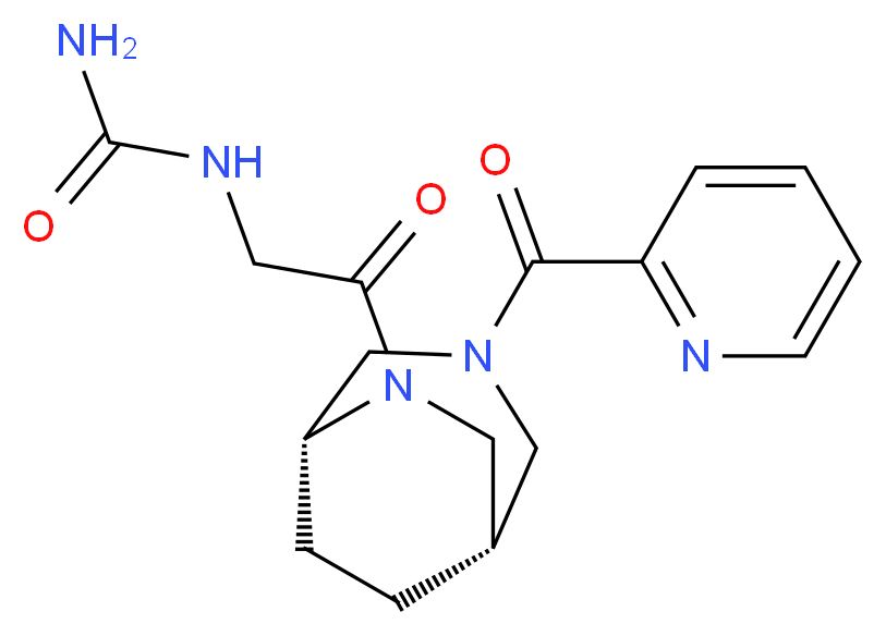 N-{2-oxo-2-[(1S*,5R*)-3-(2-pyridinylcarbonyl)-3,6-diazabicyclo[3.2.2]non-6-yl]ethyl}urea (non-preferred name)_Molecular_structure_CAS_)
