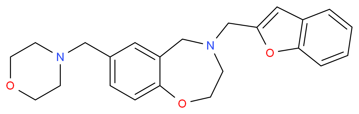 4-(1-benzofuran-2-ylmethyl)-7-(4-morpholinylmethyl)-2,3,4,5-tetrahydro-1,4-benzoxazepine_Molecular_structure_CAS_)