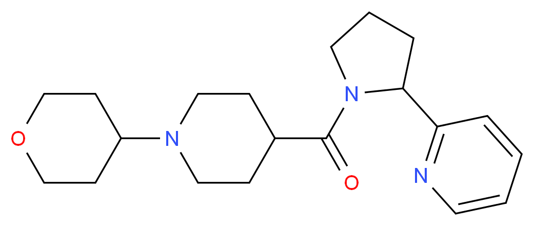 2-(1-{[1-(tetrahydro-2H-pyran-4-yl)-4-piperidinyl]carbonyl}-2-pyrrolidinyl)pyridine_Molecular_structure_CAS_)