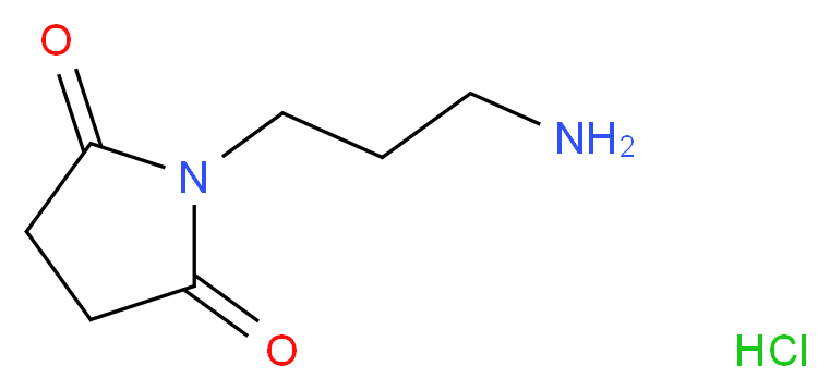 1-(3-Aminopropyl)pyrrolidine-2,5-dione hydrochloride_Molecular_structure_CAS_)