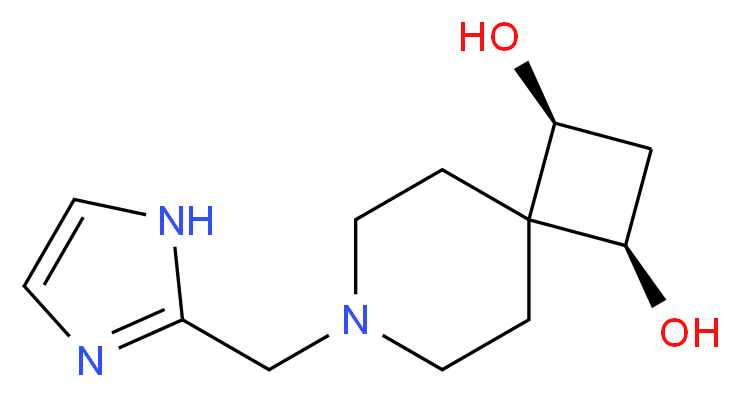 (1R*,3S*)-7-(1H-imidazol-2-ylmethyl)-7-azaspiro[3.5]nonane-1,3-diol_Molecular_structure_CAS_)