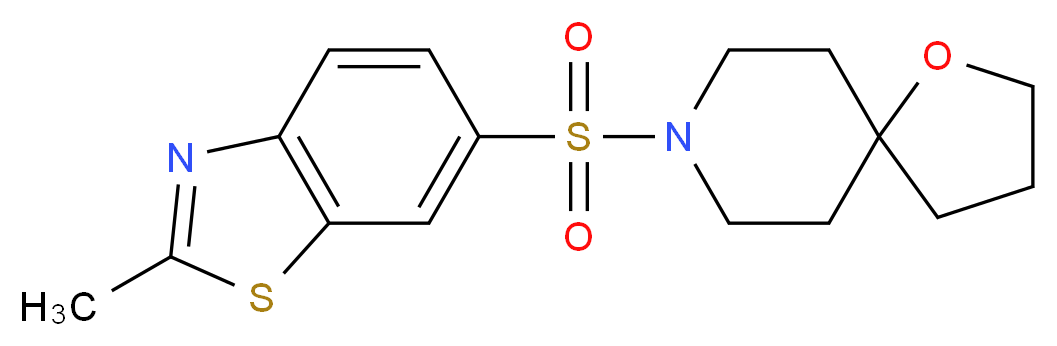 8-[(2-methyl-1,3-benzothiazol-6-yl)sulfonyl]-1-oxa-8-azaspiro[4.5]decane_Molecular_structure_CAS_)