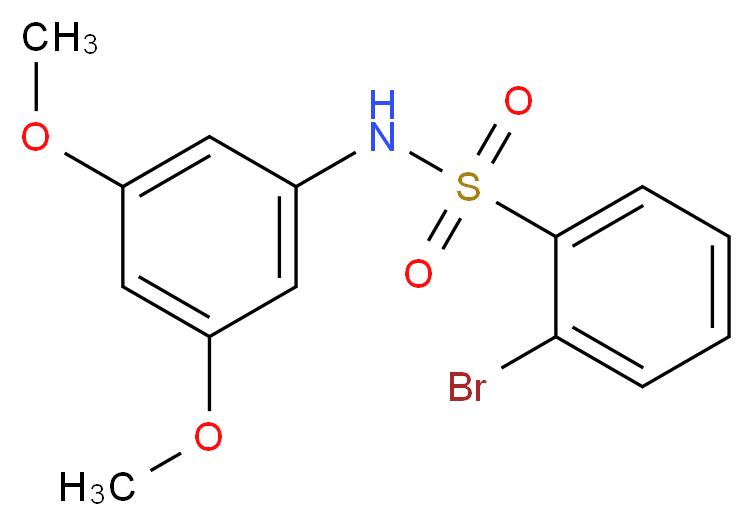 2-Bromo-N-(3,5-dimethoxyphenyl)benzenesulfonamide_Molecular_structure_CAS_)