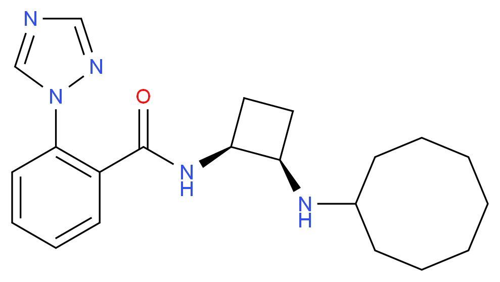 N-[(1S*,2R*)-2-(cyclooctylamino)cyclobutyl]-2-(1H-1,2,4-triazol-1-yl)benzamide_Molecular_structure_CAS_)